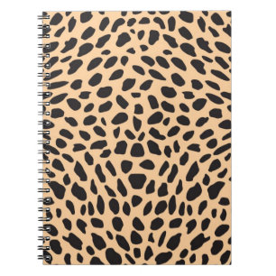 Flå cheetahdekoren anteckningsbok