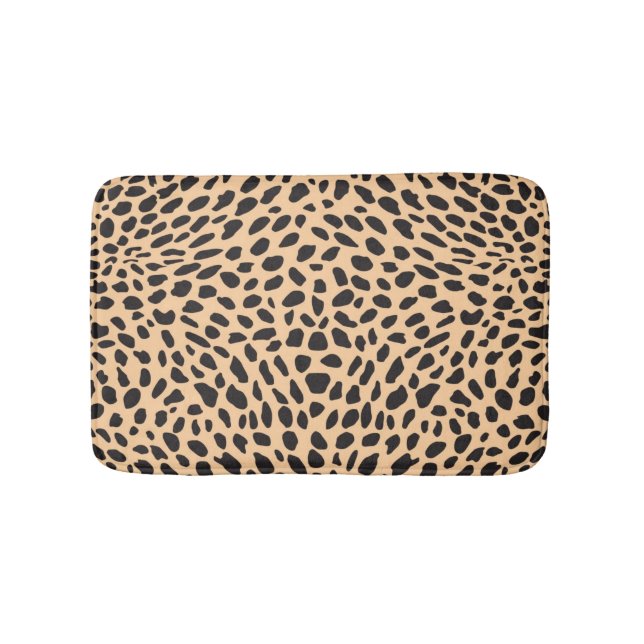 Flå cheetahdekoren badrumsmatta (Framsidan)