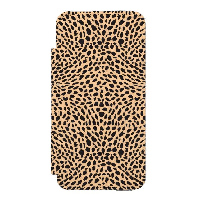 Flå cheetahdekoren incipio iPhone wallet skal (Folio Framsidan)
