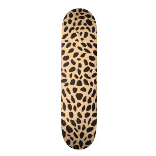 Flå cheetahdekoren old school skateboard bräda 18 cm
