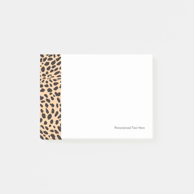 Flå cheetahdekoren post-it block (Framsida)