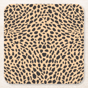 Flå cheetahdekoren underlägg papper kvadrat