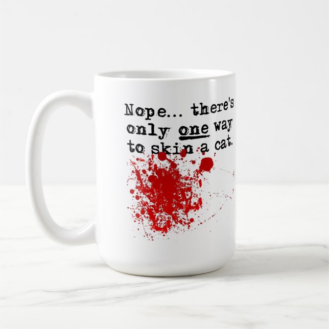 Flå en katt Blodjokfull Mugg (Vänster)