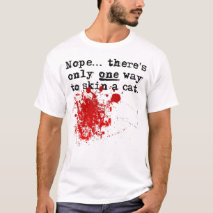 Flå en katt jätte rolig t-shirt