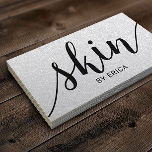 Flå estheticianen för omsorgtypografieleganten visitkort