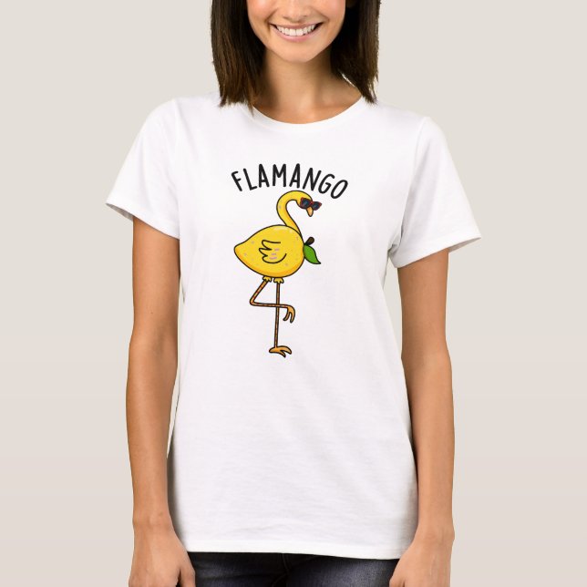 Fla-mango Funny Flamingo Pun T Shirt (Framsida)
