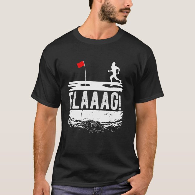 Flaaag! Isfiske T Shirt (Framsida)