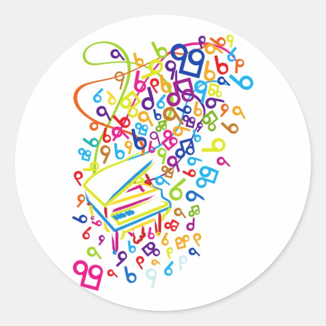 Flabby_Expression Runt Klistermärke (Framsida)