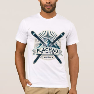 Flachau Austria Ski Resort Retro Design T Shirt
