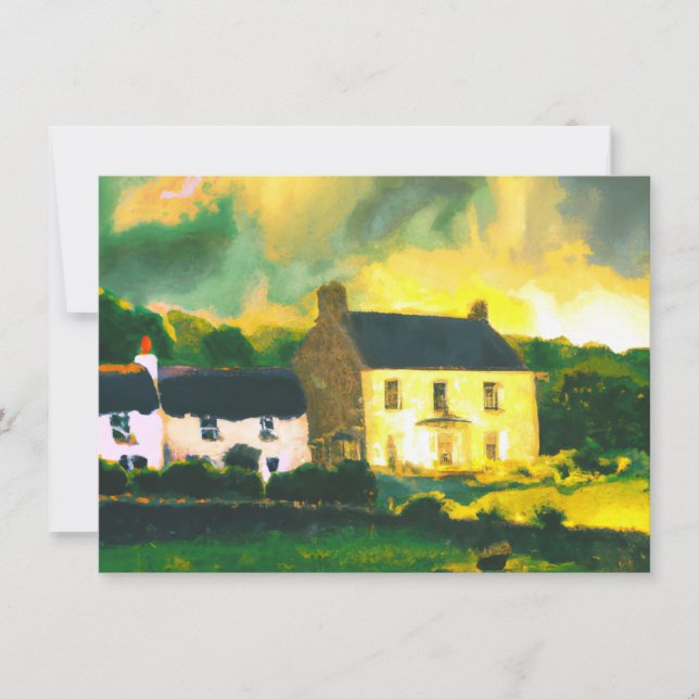 Flache Feiertagskarte Julkort (Framsida)