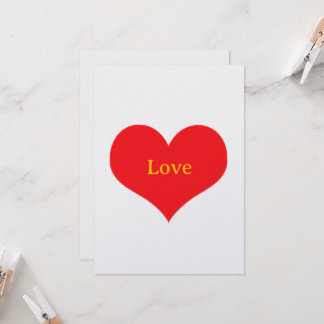 Flache Karte Thema Love - Liebe - mit Umschlag