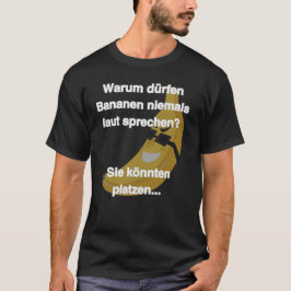 Flachwitz Banane die Platz Comic Design T Shirt
