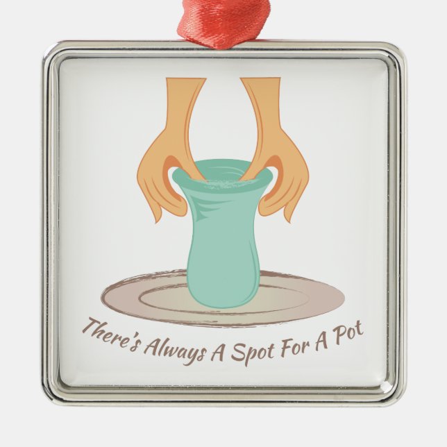 Fläck för en kruka julgransprydnad metall (Framsidan)