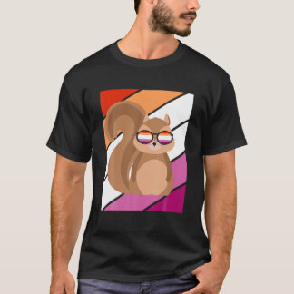 Fläck med Pride Lesbisk, Flagga LGBTQ Proud Ally T Shirt