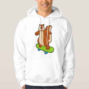 Fläck som Skater med Skateboard Hoodie