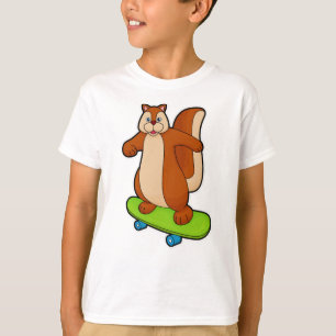 Fläck som Skater med Skateboard T Shirt