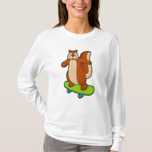 Fläck som Skater med Skateboard T Shirt