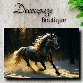 Fläckande hallion i Golden Forest Decoupage