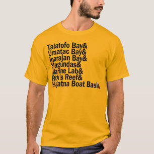 Fläckar för surfa för GUAM SPRINGA 671 T Shirt