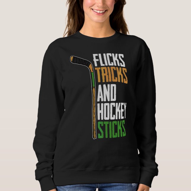 Fläckar och hockey Sticks Gräsmatta Fält Hockey T Shirt (Framsida)
