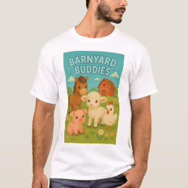 Fläckbarnsbild av små barnyddjur t shirt