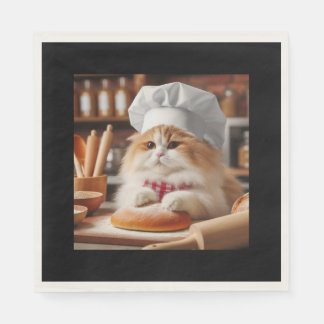 Fläckbröd av katt pappersservett