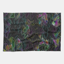 Fläckfärgad främling överskuggad i mörker kökshandduk