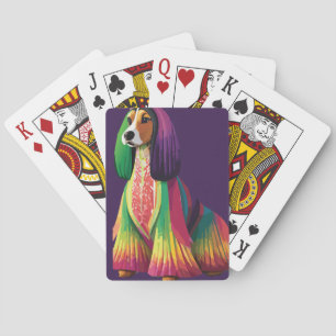 Fläckig afghansk hound casinokort