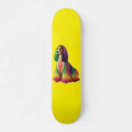 Fläckig afghansk hound mini skateboard bräda 18,5 cm