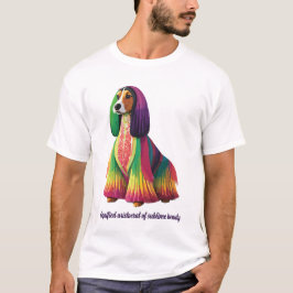 Fläckig afghansk hound t shirt