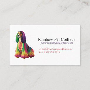 Fläckig afghansk hound visitkort