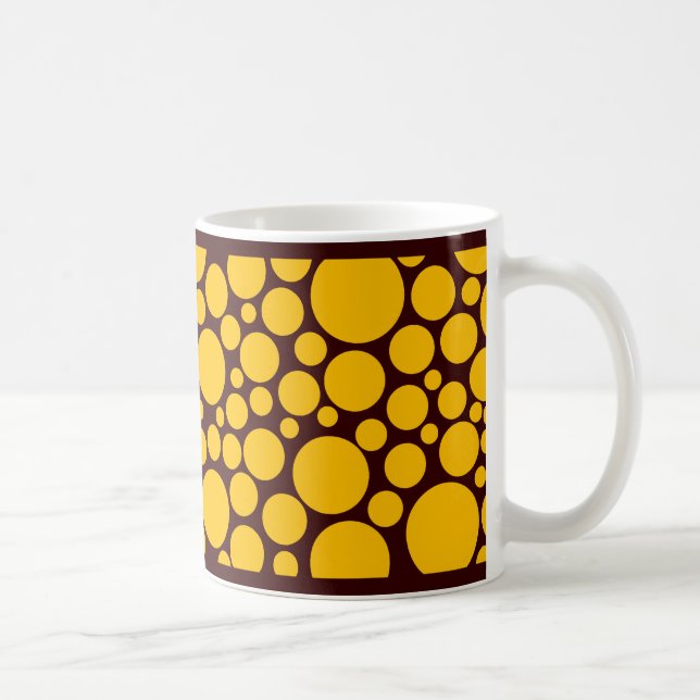 Fläckig Amber på Mörkbrun Kaffemugg (Höger)