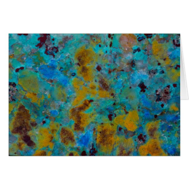 Fläckig blå Chrysocolla-jaspis Hälsningskort (Framsidan Horizontal)