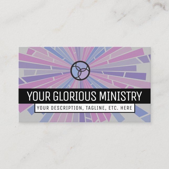 Fläckig glastrinitet och Jesus Fisk Visitkort (Framsida)