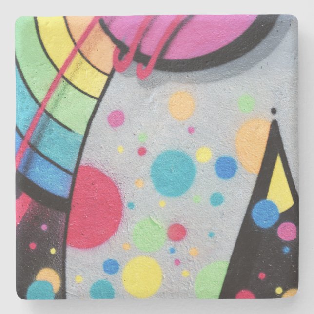 fläckig graffiti stenunderlägg (Framsidan)