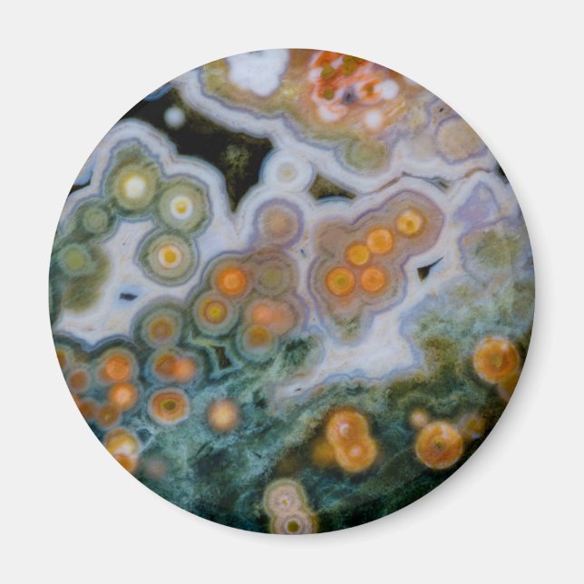 Fläckig Ocean Jasper Magnet (Framsidan)