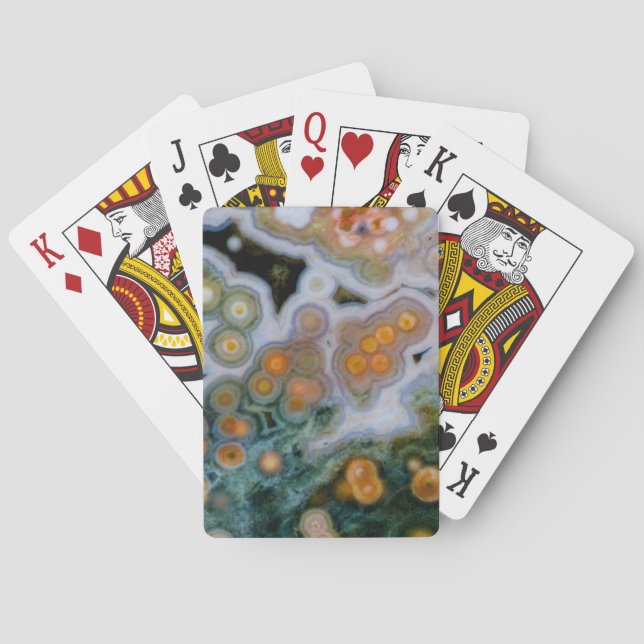 Fläckig Ocean Jasper Spel Kort (Baksidan)