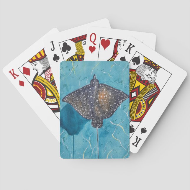 Fläckig örnrocka - Hav Casinokort (Baksidan)