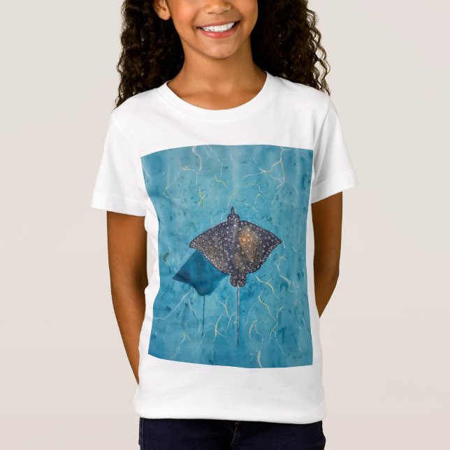 Fläckig örnrocka - Hav T Shirt (Framsida)