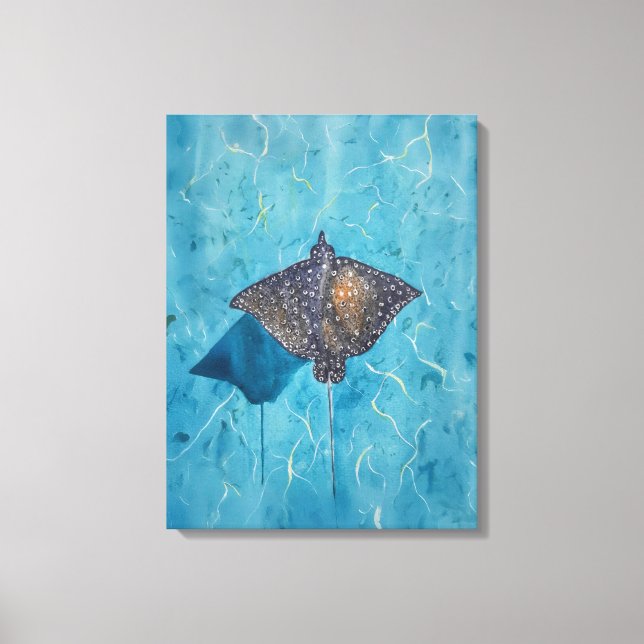 Fläckig Örnrocka - Havet Canvastryck (Framsida)