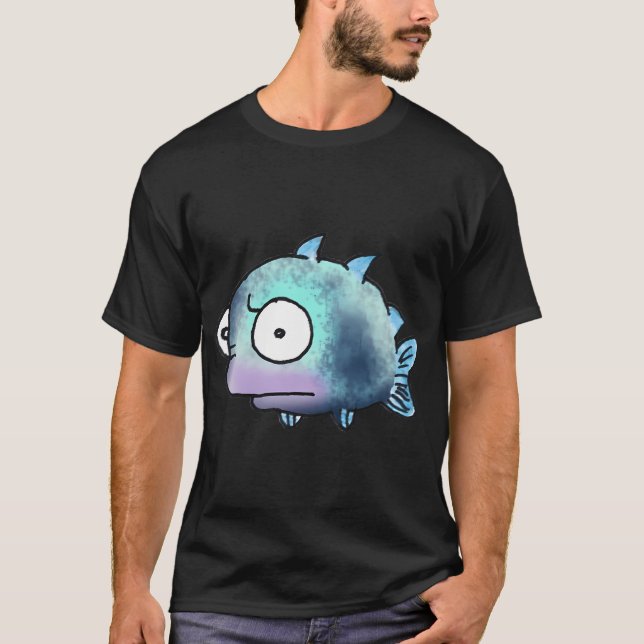 Fläckig skeptisk fisk t shirt (Framsida)