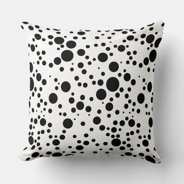 fläckig svart dekor kudde (Framsida)