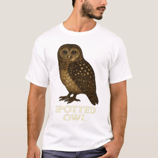 Fläckig Uggle T-Shirt: Hotad Fågelart Tee