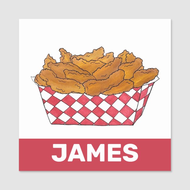 Fläckiga Clamm Seafood Food Lastbil Carnival Fair Namnbricka (Framsida)