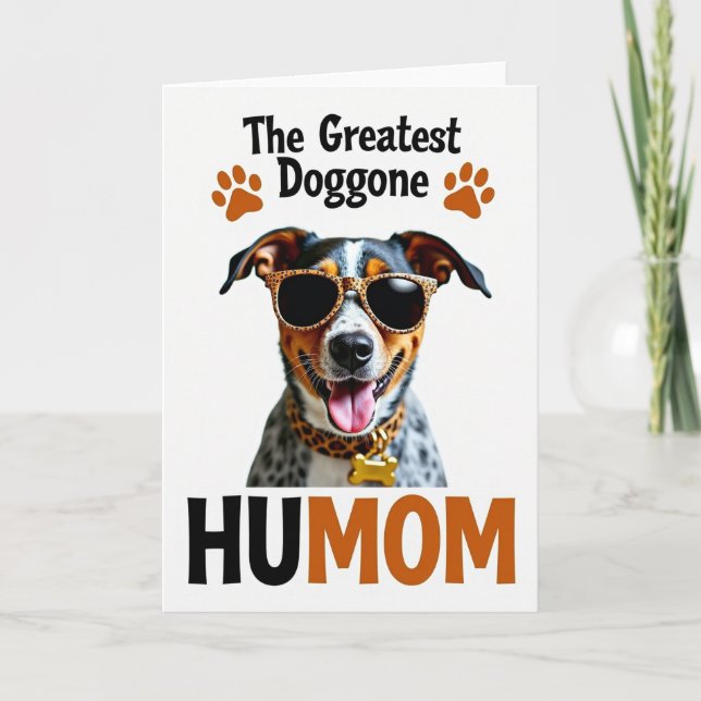 Fläckiga Coola Hund Kort (Framsida)