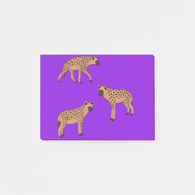 Fläckiga hyenor post-it block (Framsida)