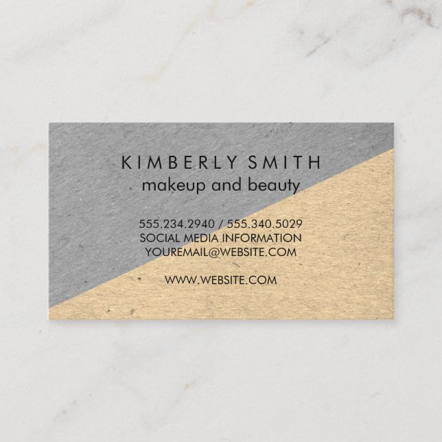 Fläckiga Tvåtonsfärgblock Visitkort (Framsida)