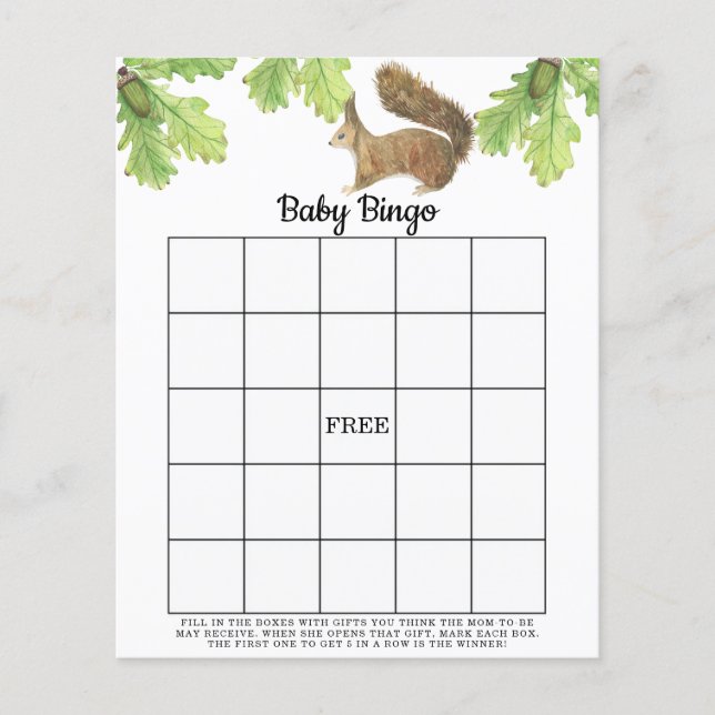 Fläckskål - Babyduschbingo-spel (Framsida)