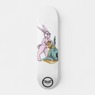 Fläcky Puffy HonungsBunny, söta djur illustration Mini Skateboard Bräda 18,5 Cm