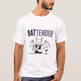 Fladderbartender – Rolig fladdermus bartender skäm T Shirt